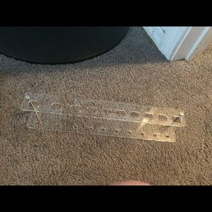 10 slot clear Oval makeup brush holder